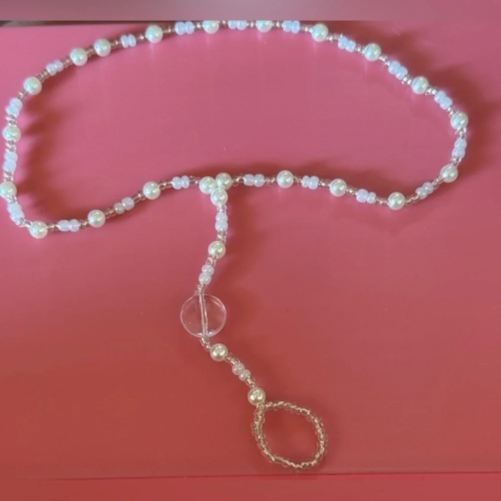 Elegant Pearl Beaded Lanyard NWT